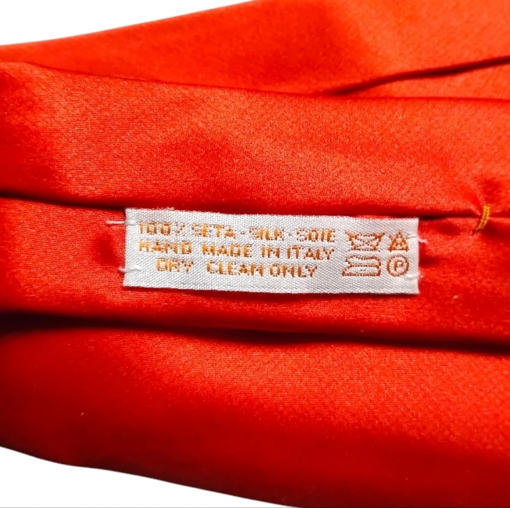 DOLCEPUNTA | ​11-Fold Red Silk Tie | Handmade in Italy | Luxury Formal